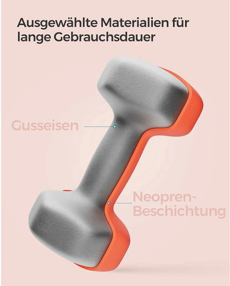 Songmics 2 raudonų hantelių rinkinys