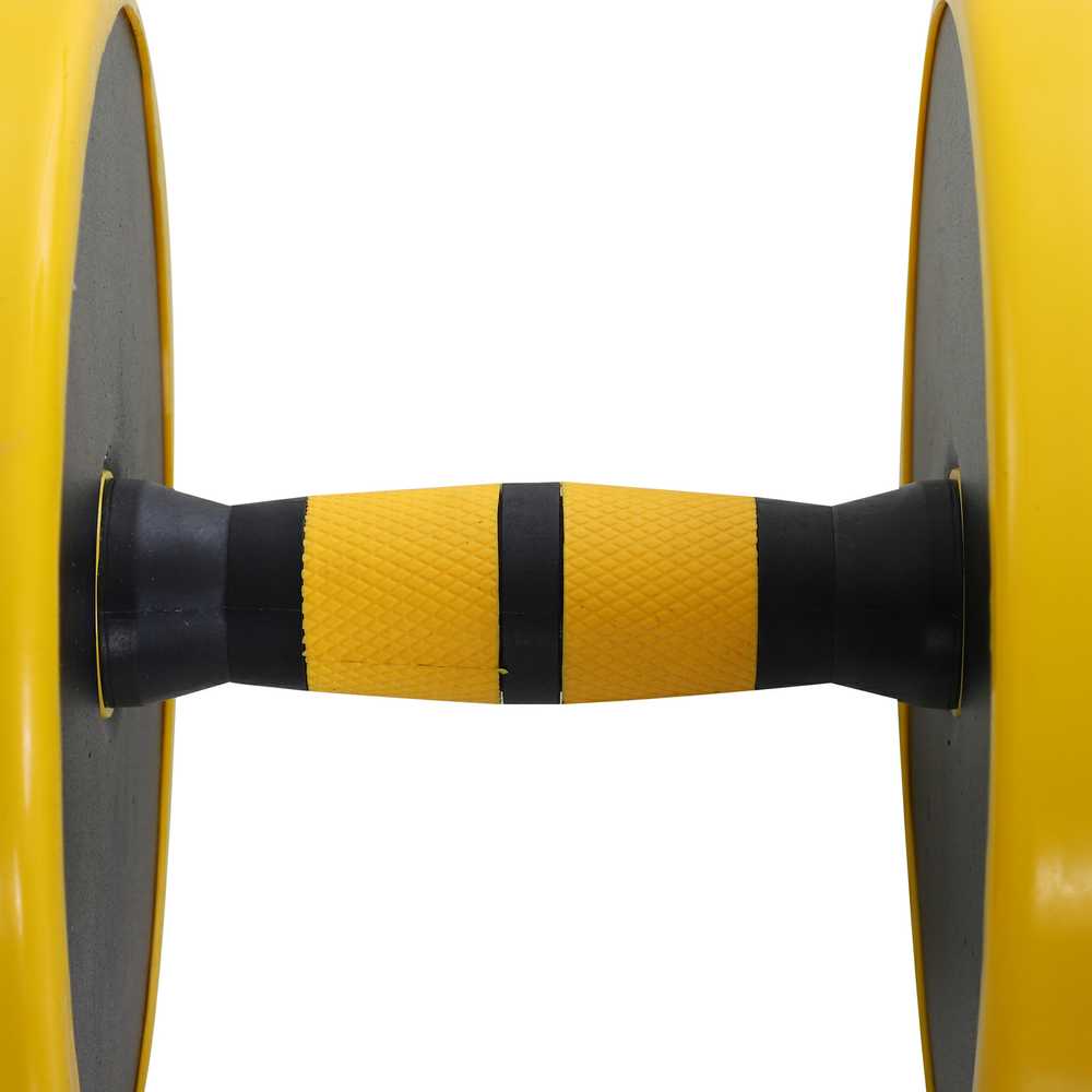 HOMCOM 25 kg hanteliai ir štangos, reguliuojamas ergonomiškas 3-in-1 hantelių rinkinys, 12 × plokštelių, 2 × trumpi strypai, 1 × ilgas strypas, geltona + juoda