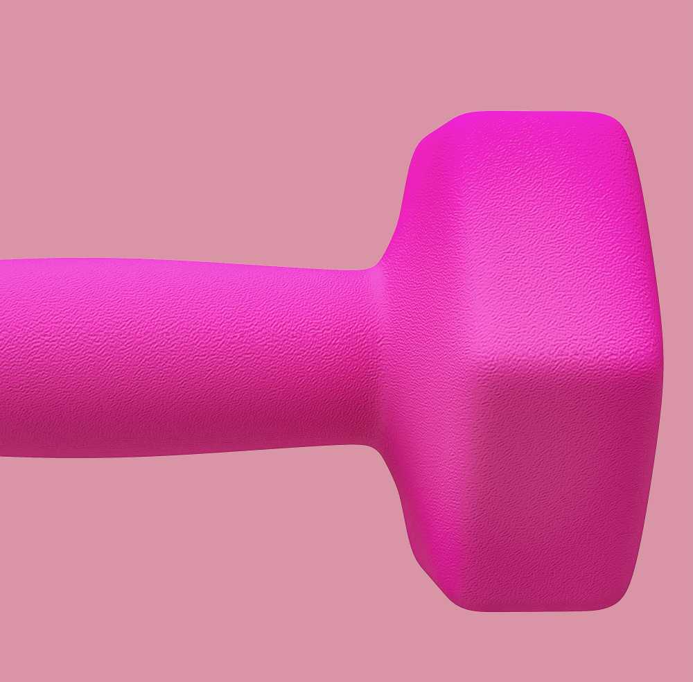 SPORTNOW 2 hantelių rinkinys 2 x 3kg hantelių rinkinys, šešiakampių hantelių rinkinys, pritaikytas grindims, skirtas jėgos treniruotėms namuose, rožinės spalvos