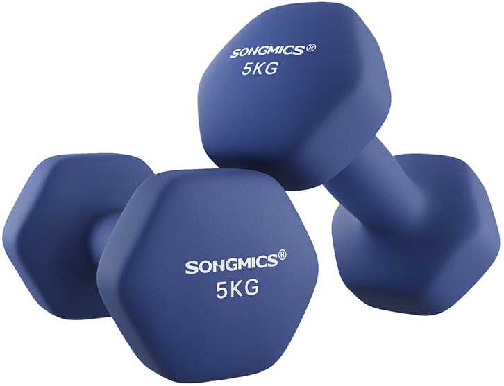 Songmics 2 hantelių rinkinys tamsiai mėlynos spalvos