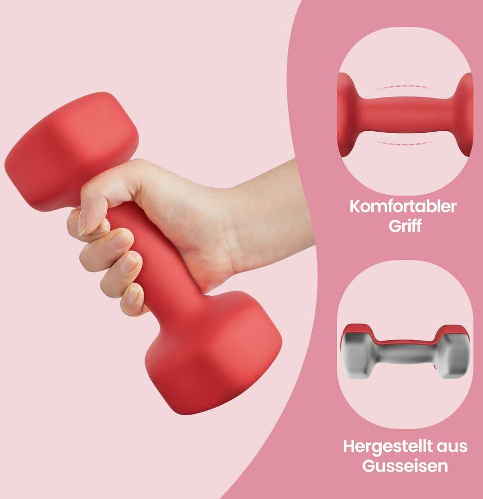 SONGMICS hanteliai, 2 vnt. rinkinys, 2 x 3kg