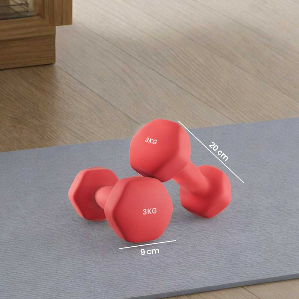 SONGMICS hanteliai, 2 vnt. rinkinys, 2 x 3kg