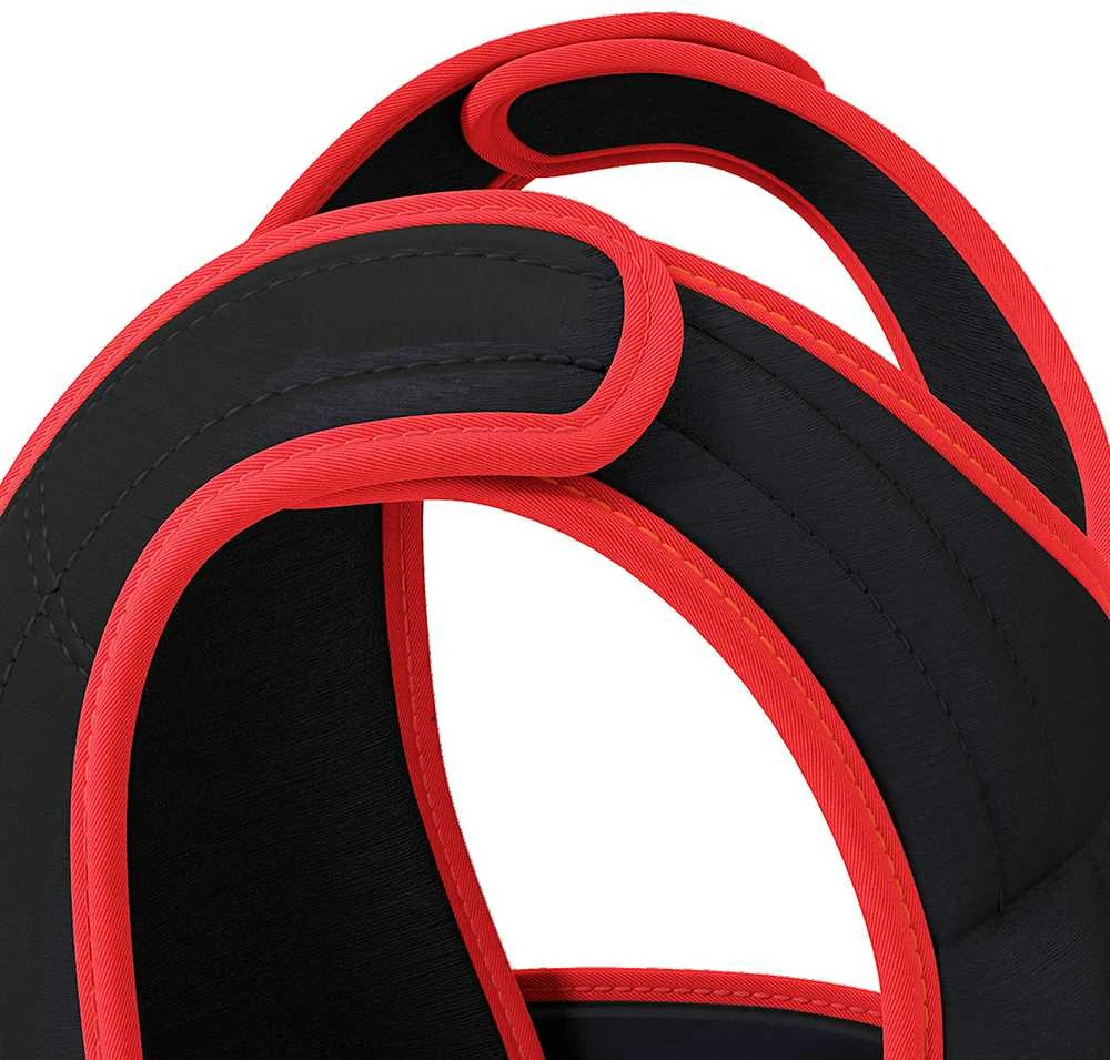 HOMCOM 20 kg treniruočių liemenė, reguliuojama su dvigubais diržais, jėgos treniruotėms, fitnesui, Oksfordo audinys, metalo smėlis, juoda+raudona, 60 x 50 cm