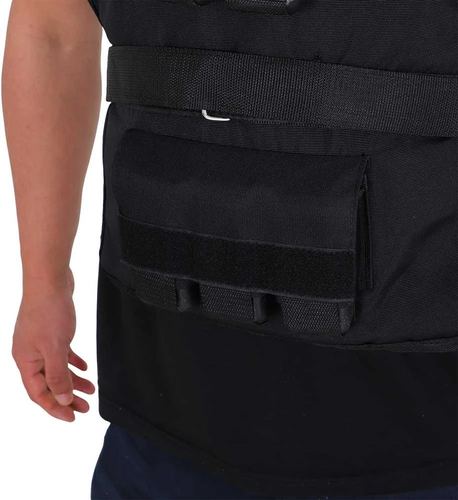 HOMCOM svorio liemenė 20 kg treniruočių liemenė reguliuojama jėgos treniruočių fitneso liemenė oksfordinė geležis juoda 36 x 52 cm