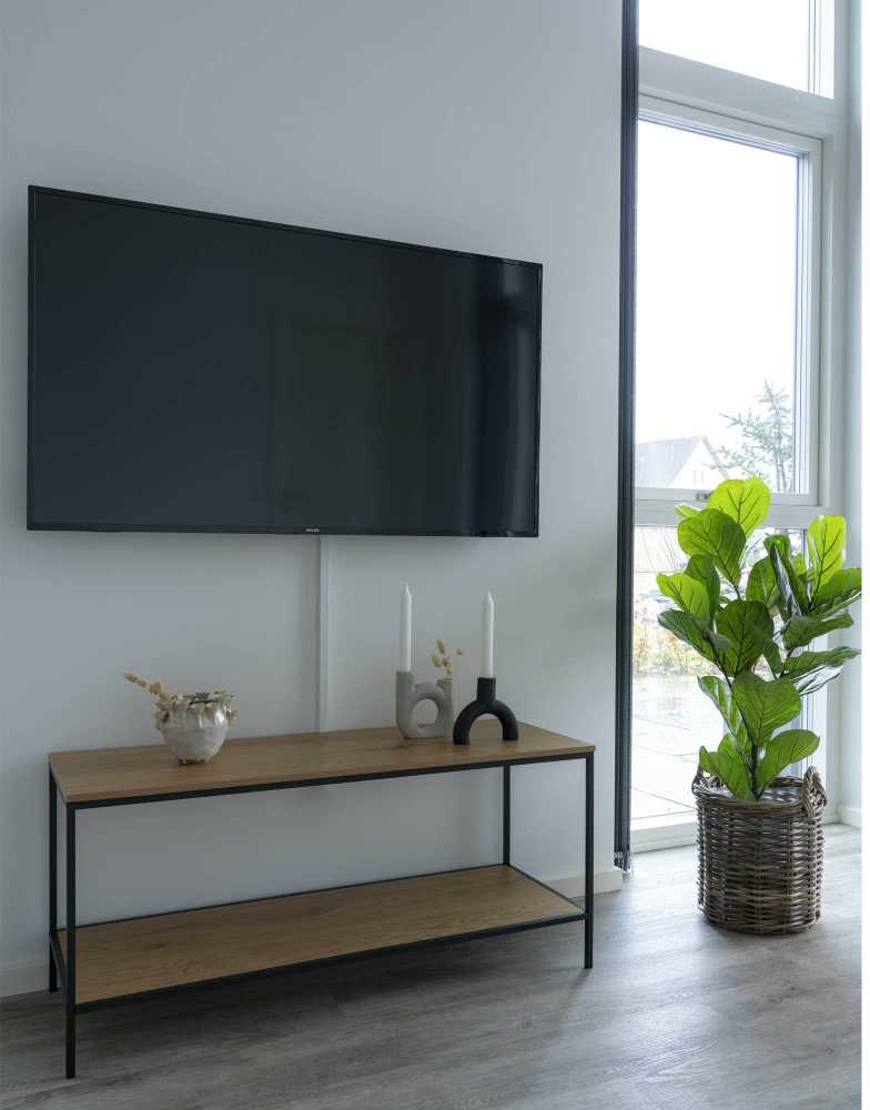 House Televizoriaus stovas, Vita, 100x36x45 cm, ąžuolo atspalvis, juodas