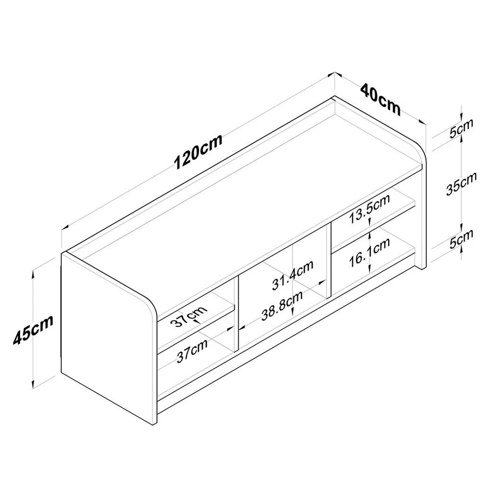 TV staliukas Asir Kalune Design Televizoriaus spintelė AA114 - 2026 - Walnut