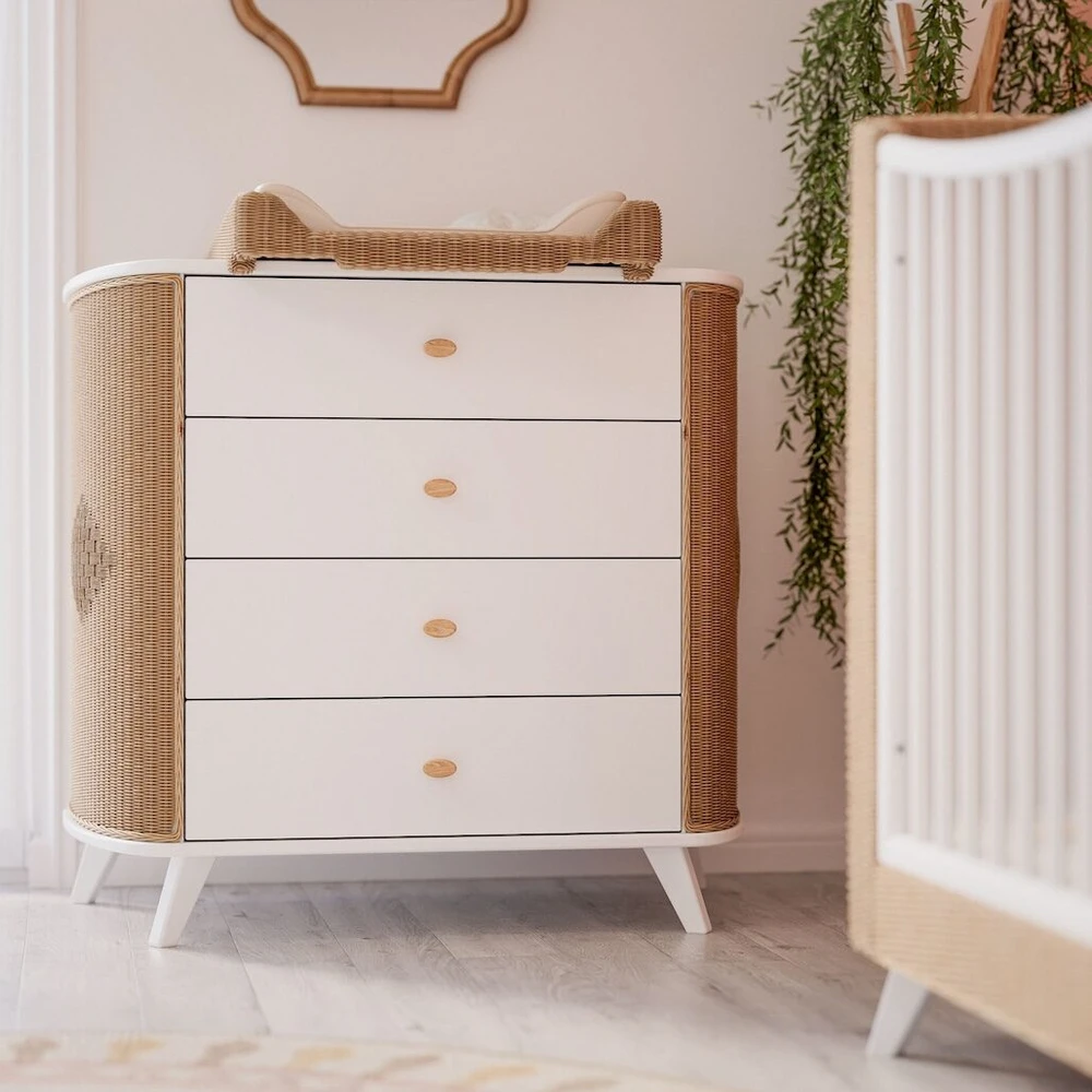 Theobebe Coquillage Komoda – Balta, kreminė