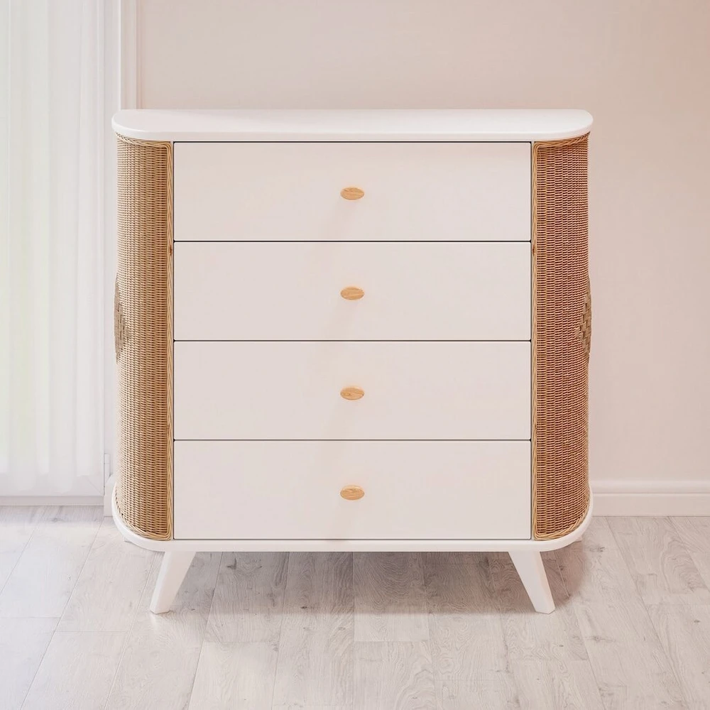 Theobebe Coquillage Komoda – Balta, kreminė