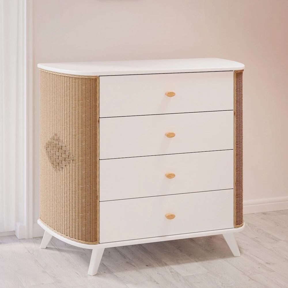 Theobebe Coquillage Komoda – Balta, kreminė