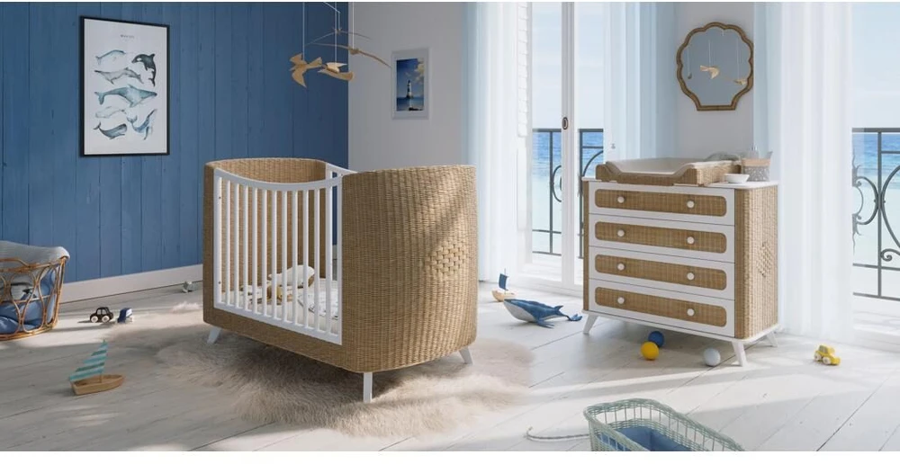 Theobebe Coquillage Transformuojama lova 70 x 140 – Balta, kreminė