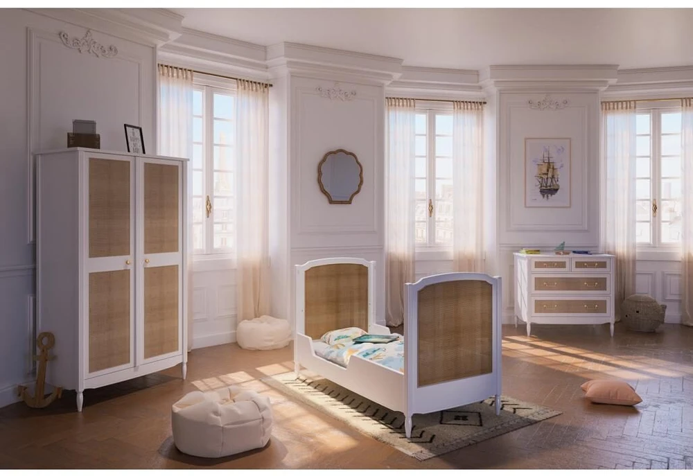 Theobebe HERMIONE lova 70x140, 86 cm - Balta