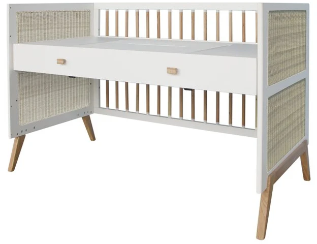 Theobebe Marelia Daugiapakopė transformuojama lova 70 x 140 – Balta, kreminė