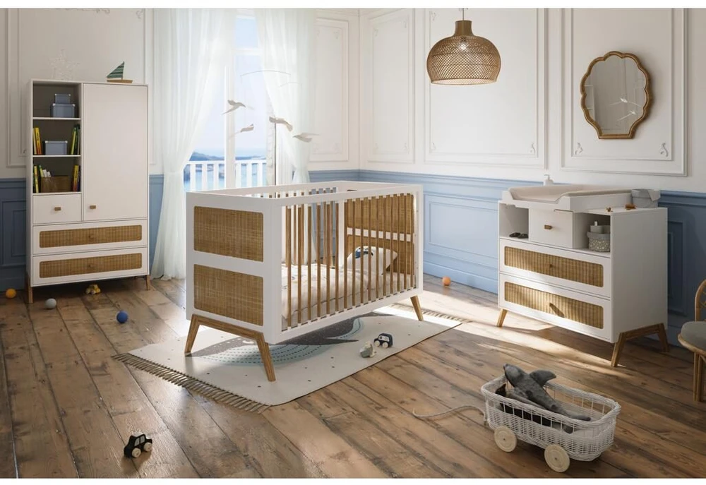 Theobebe Marelia Daugiapakopė transformuojama lova 70 x 140 – Balta, kreminė