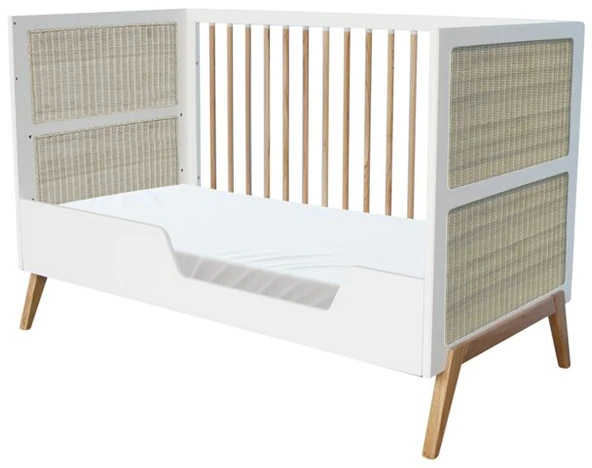 Theobebe Marelia Daugiapakopė transformuojama lova 70 x 140 – Balta, kreminė