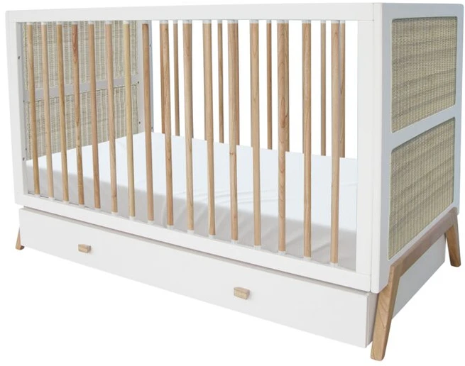 Theobebe Marelia Daugiapakopė transformuojama lova 70 x 140 – Balta, kreminė