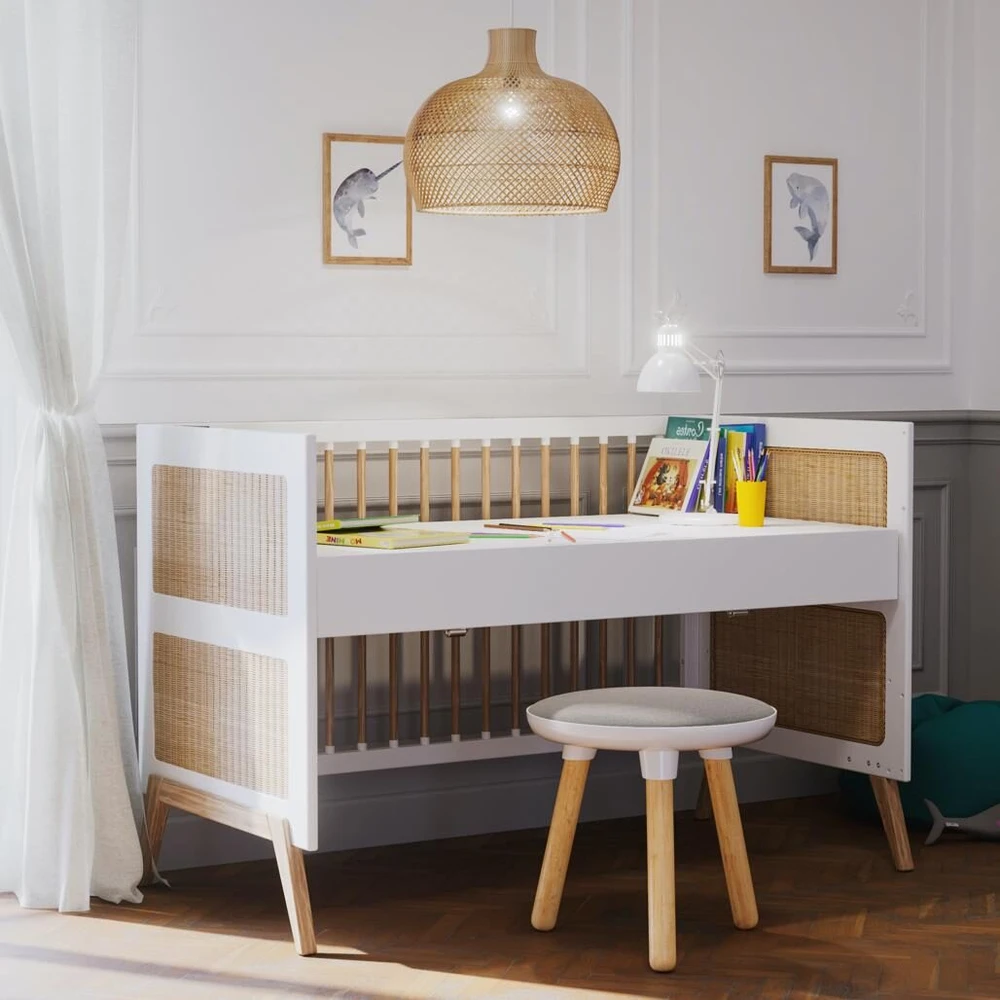 Theobebe Marelia Daugiapakopė transformuojama lova 70 x 140 – Balta, kreminė