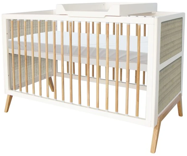 Theobebe Marelia Daugiapakopė transformuojama lova 70 x 140 – Balta, kreminė