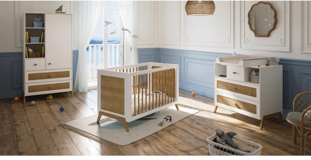 Theobebe Marelia Transformuojama lova 60 x 120 – Balta, kreminė