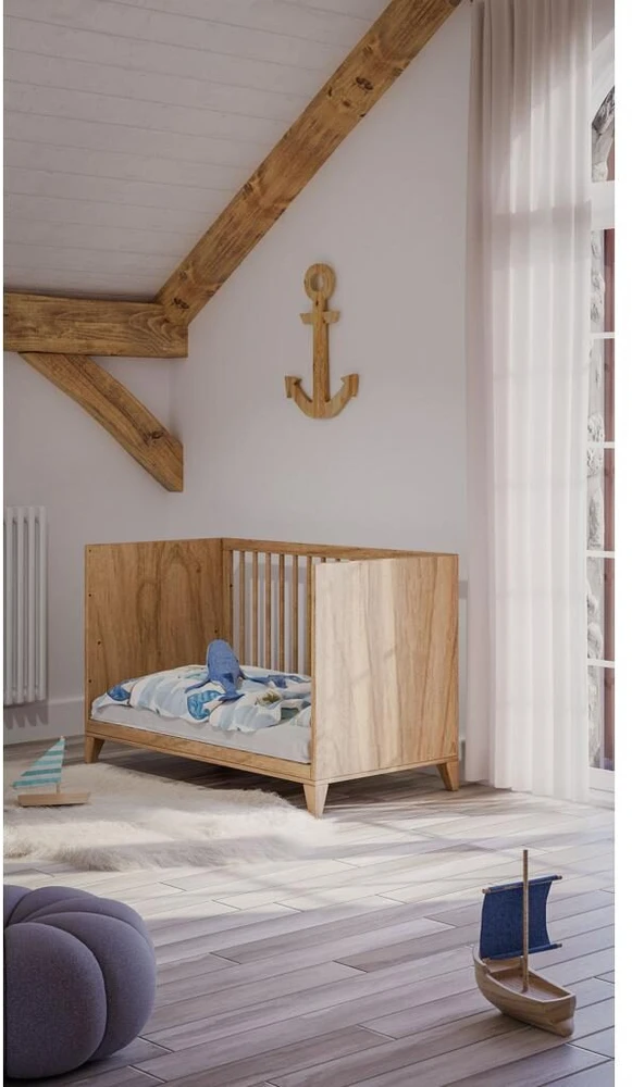 Theobebe NAIA BOIS transformuojama lova 60x120 - Natūrali