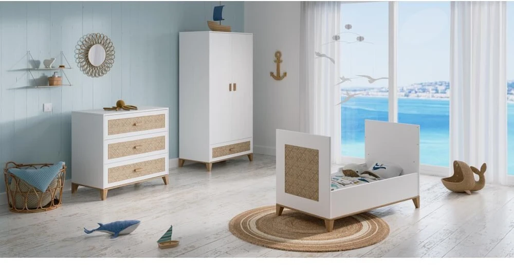 Theobebe Nami Komoda – Balta, kreminė