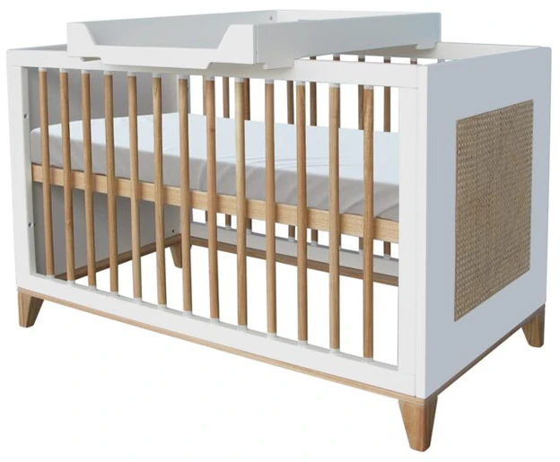 Theobebe Nami Transformuojama lova 60 x 120 – Balta, kreminė