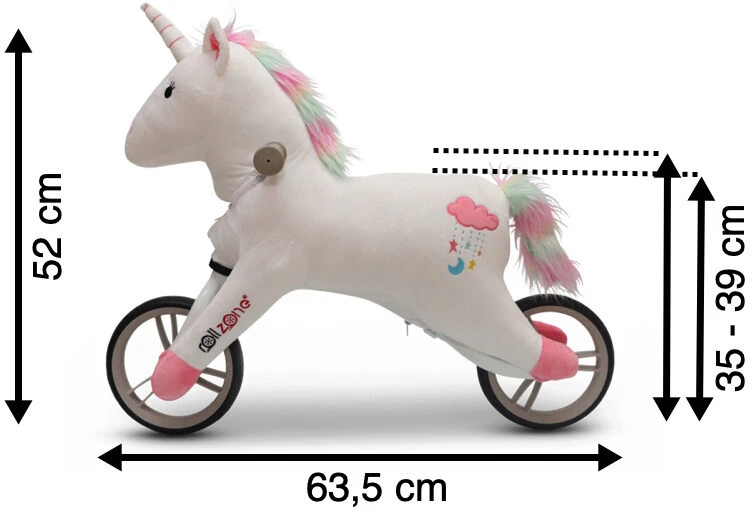 Toycars Balansinis dviratis, Unicorn, 63.5x15x52 cm
