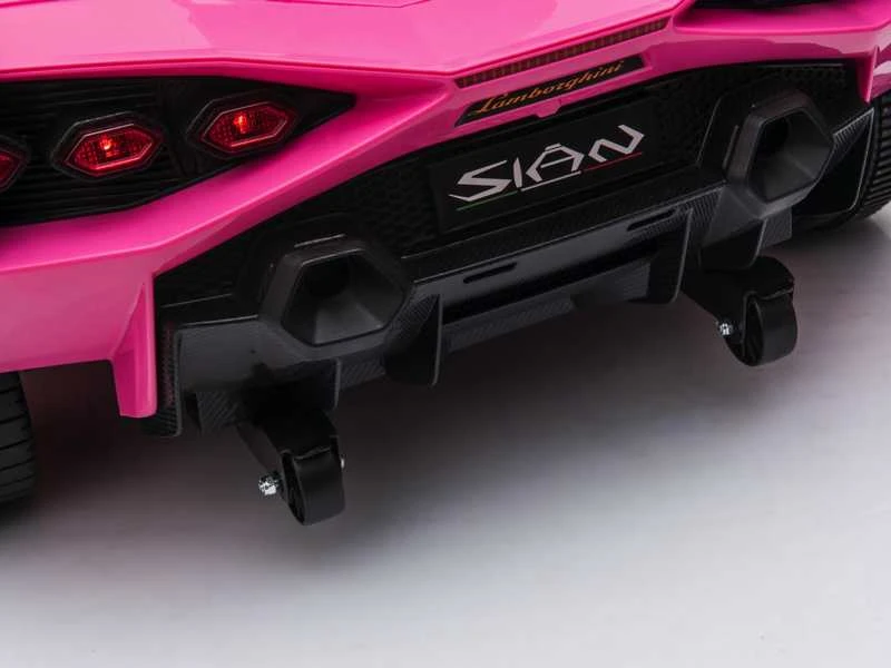 Toycars Elektrinis automobilis vaikams, Lamborghini Sian, 108x62x40 cm, Rožinė
