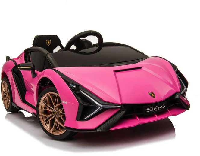 Toycars Elektrinis automobilis vaikams, Lamborghini Sian, 108x62x40 cm, Rožinė
