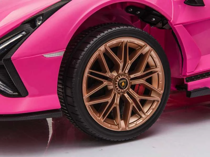 Toycars Elektrinis automobilis vaikams, Lamborghini Sian, 108x62x40 cm, Rožinė