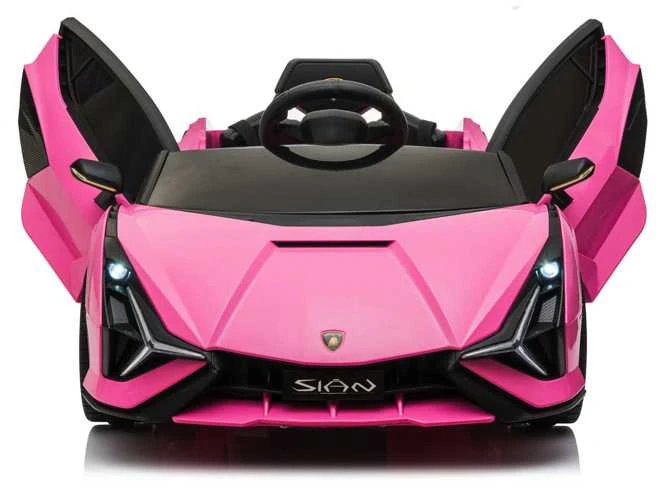 Toycars Elektrinis automobilis vaikams, Lamborghini Sian, 108x62x40 cm, Rožinė