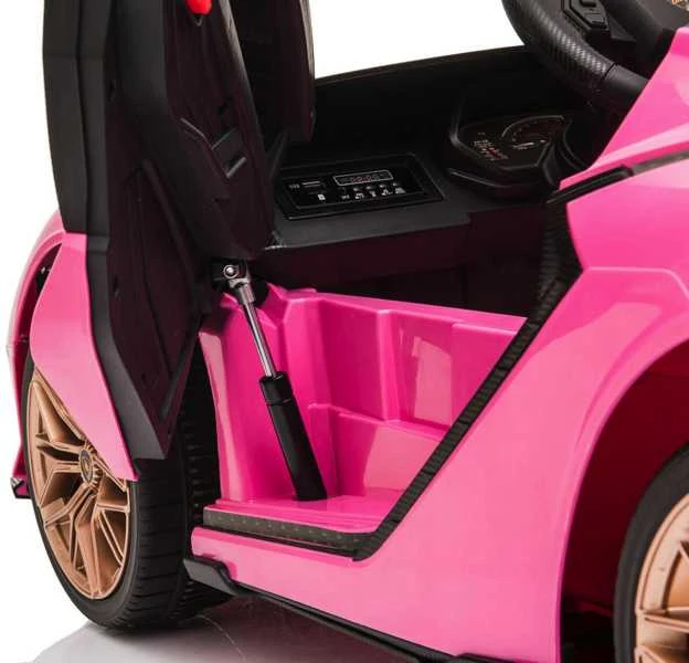 Toycars Elektrinis automobilis vaikams, Lamborghini Sian, 108x62x40 cm, Rožinė