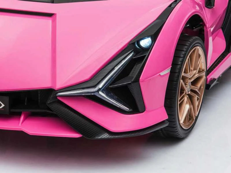 Toycars Elektrinis automobilis vaikams, Lamborghini Sian, 108x62x40 cm, Rožinė