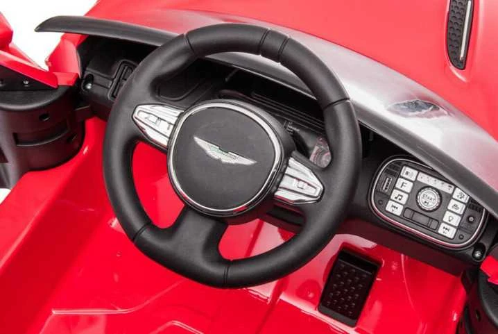 Toycars Elektrinis vaikų automobilis, Aston Martin, 106x62x51 cm, Raudonas