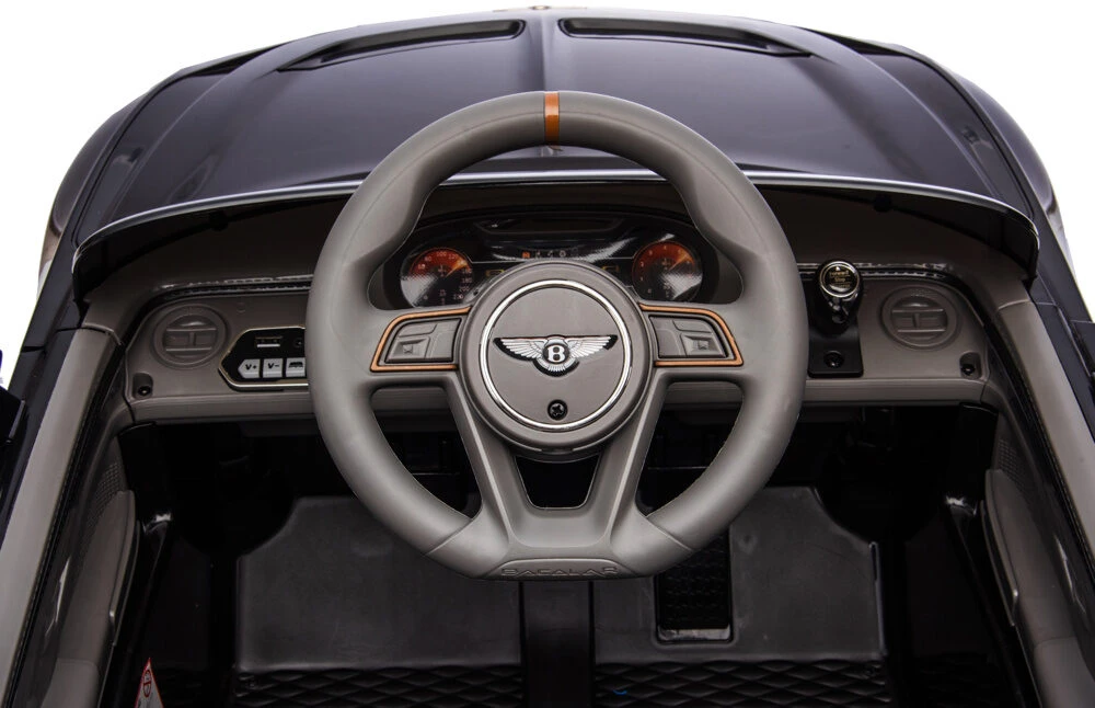 Toycars Elektrinis vaikų automobilis, Bentley Bacalar, 108x65x45 cm, Juodas