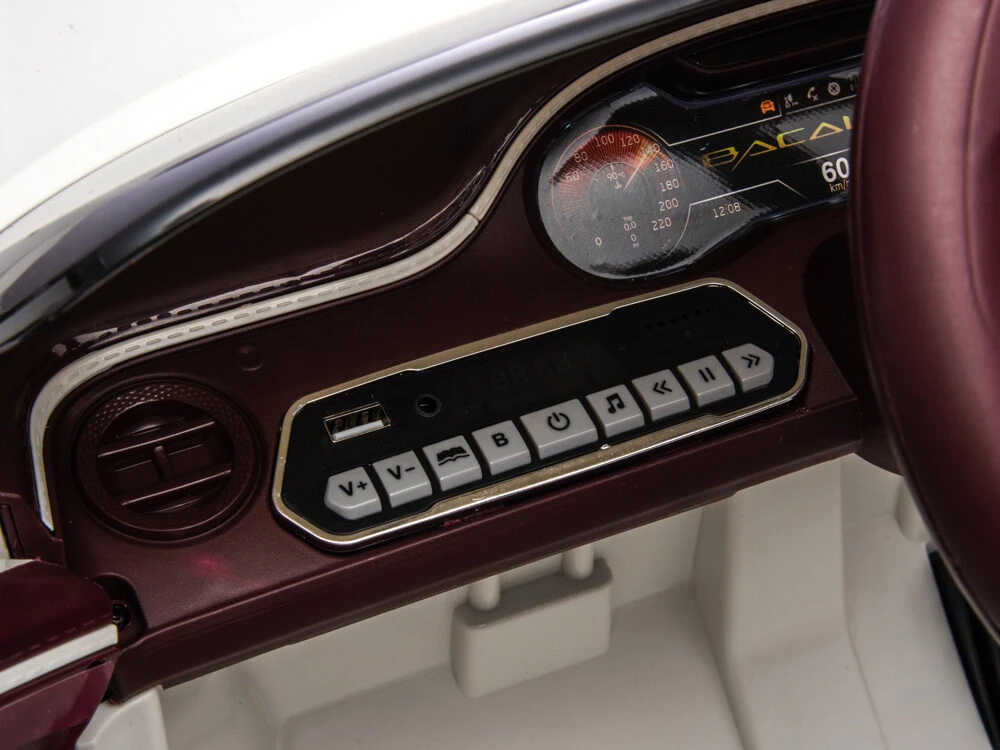 Toycars Elektrinis vaikų automobilis, Bentley Bacalar, 108x65x45 cm, Balta