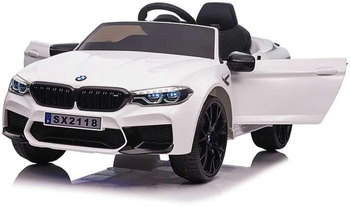 Toycars Elektrinis vaikų automobilis, BMW M5, 124x74x55 cm, Baltas