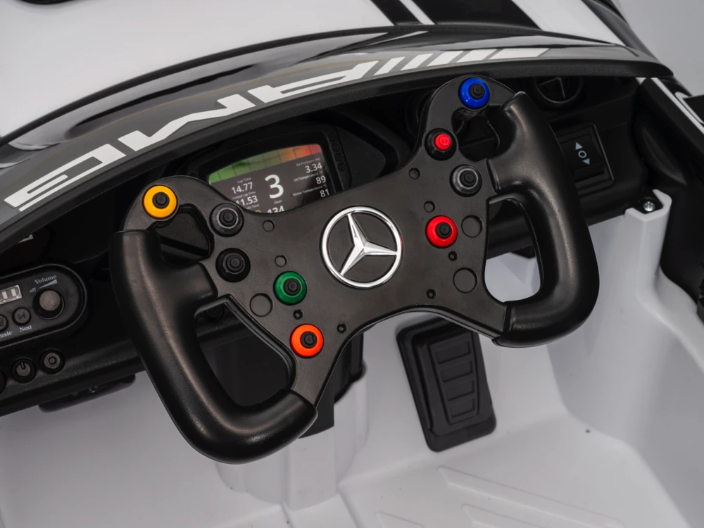 Toycars Elektrinis vaikų automobilis, Mercedes-Benz GT3 AMG, 116x66x44 cm, Balta