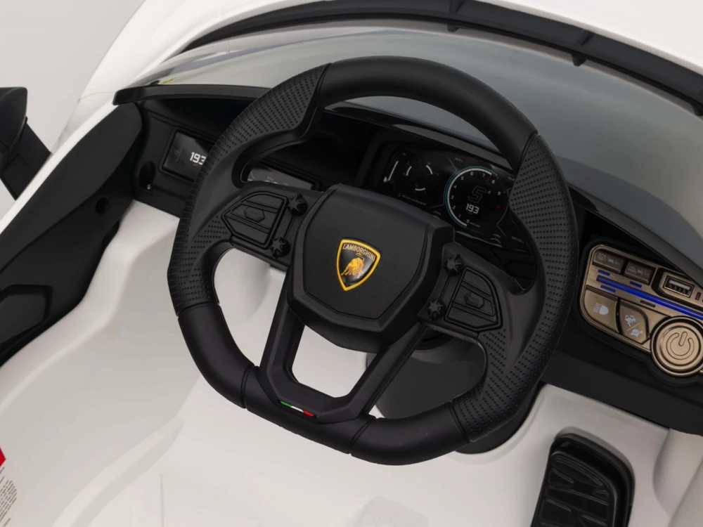 Toycars Vaikiškas automobilis, Lamborghini Revuelto, 105x60x40 cm, Balta