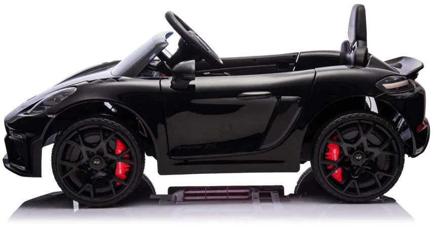 Toycars Vaikų akumuliatorinė mašina, Porsche Spyder RS, 108x60x43 cm, Juoda