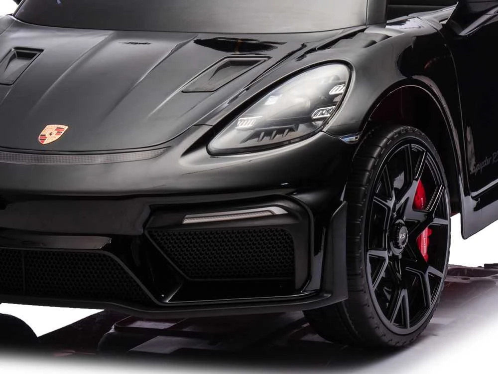 Toycars Vaikų akumuliatorinė mašina, Porsche Spyder RS, 108x60x43 cm, Juoda