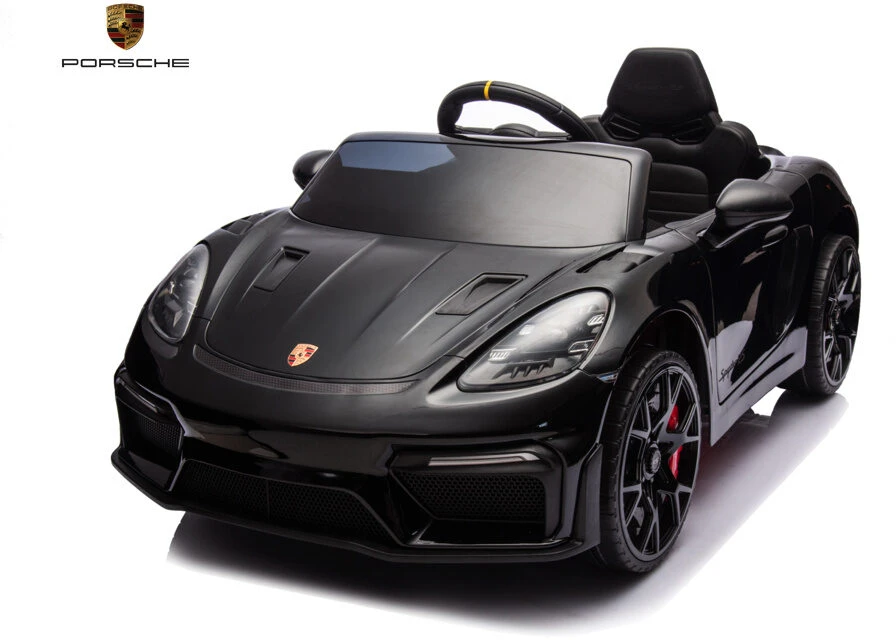 Toycars Vaikų akumuliatorinė mašina, Porsche Spyder RS, 108x60x43 cm, Juoda