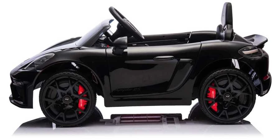 Toycars Vaikų akumuliatorinė mašina, Porsche Spyder RS, 108x60x43 cm, Juoda