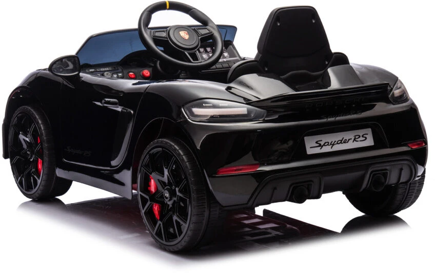 Toycars Vaikų akumuliatorinė mašina, Porsche Spyder RS, 108x60x43 cm, Juoda