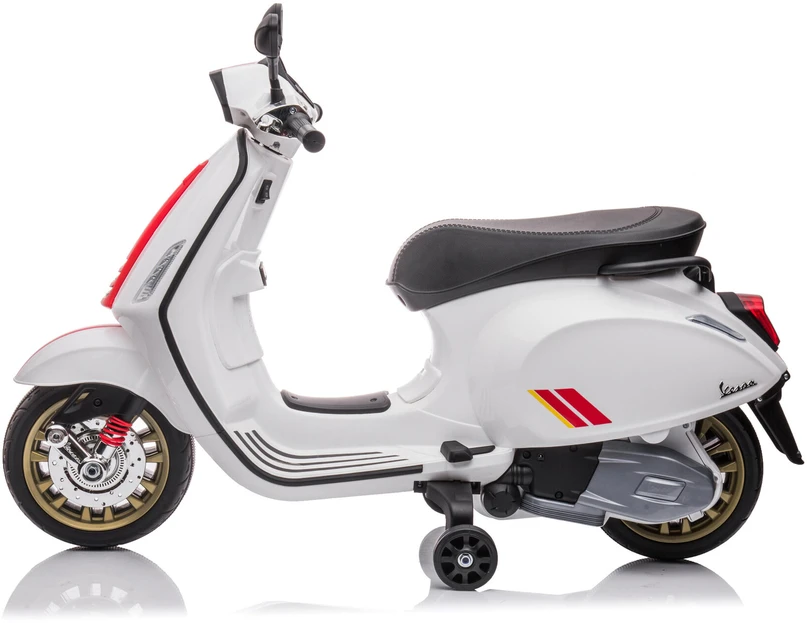 Toycars Vaikų akumuliatorinis skūteris, Vespa Sprint, 102x50x75 cm, Balta
