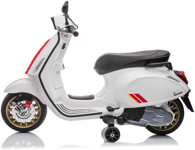 Toycars Vaikų akumuliatorinis skūteris, Vespa Sprint, 102x50x75 cm, Balta