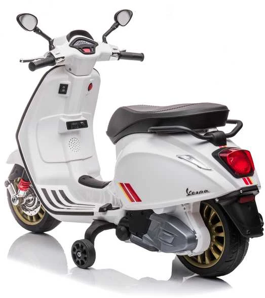 Toycars Vaikų akumuliatorinis skūteris, Vespa Sprint, 102x50x75 cm, Balta