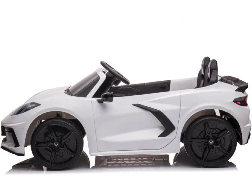 Toycars Vaikų Baterijomis Varomas Automobilis, Chevrolet Corvette Stingray, 128x71x51 cm, Baltas