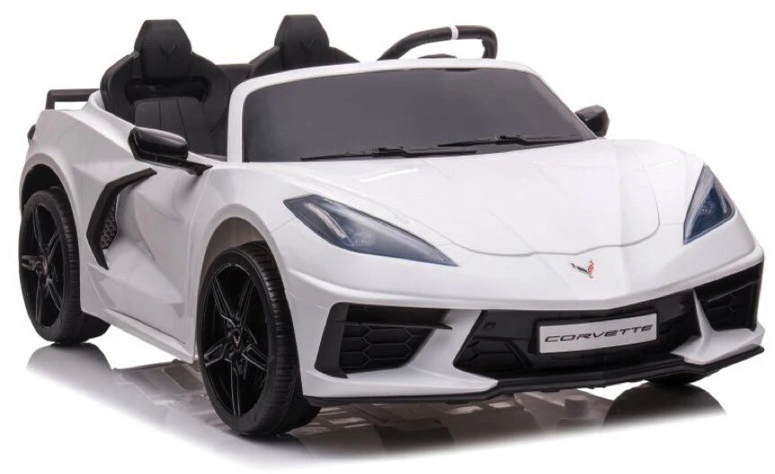 Toycars Vaikų Baterijomis Varomas Automobilis, Chevrolet Corvette Stingray, 128x71x51 cm, Baltas