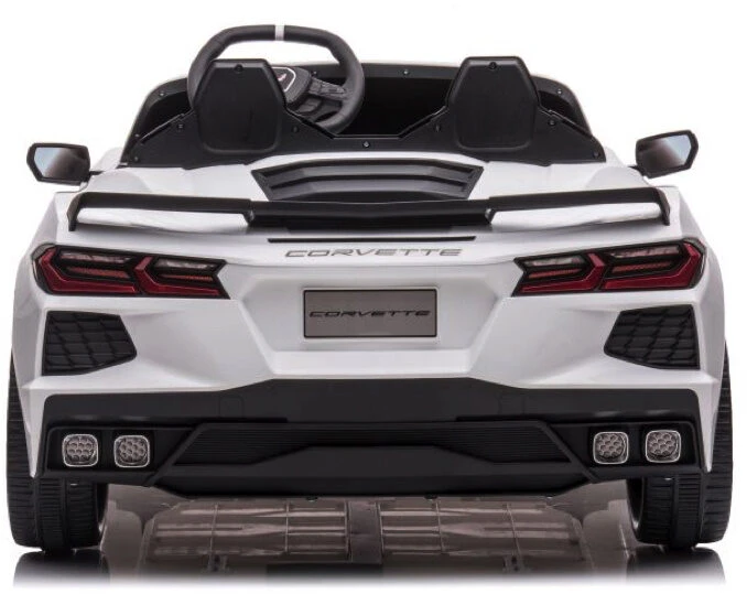 Toycars Vaikų Baterijomis Varomas Automobilis, Chevrolet Corvette Stingray, 128x71x51 cm, Baltas