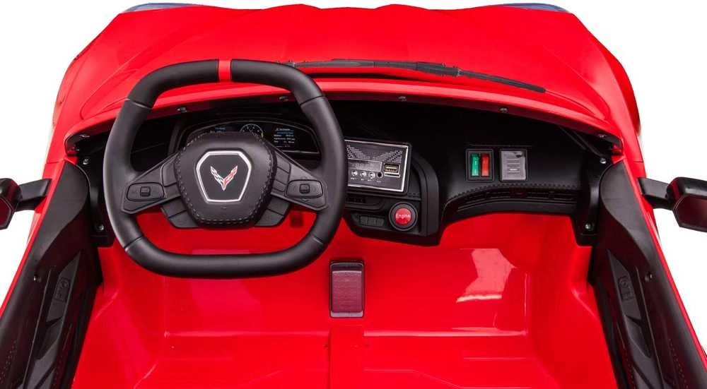 Toycars Vaikų Baterijomis Varomas Automobilis, Corvette Stingray, 128x71x51 cm, Raudonas